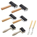 Wood Handle Rubber Brayers Set For Studio Art Classroom And Home Use