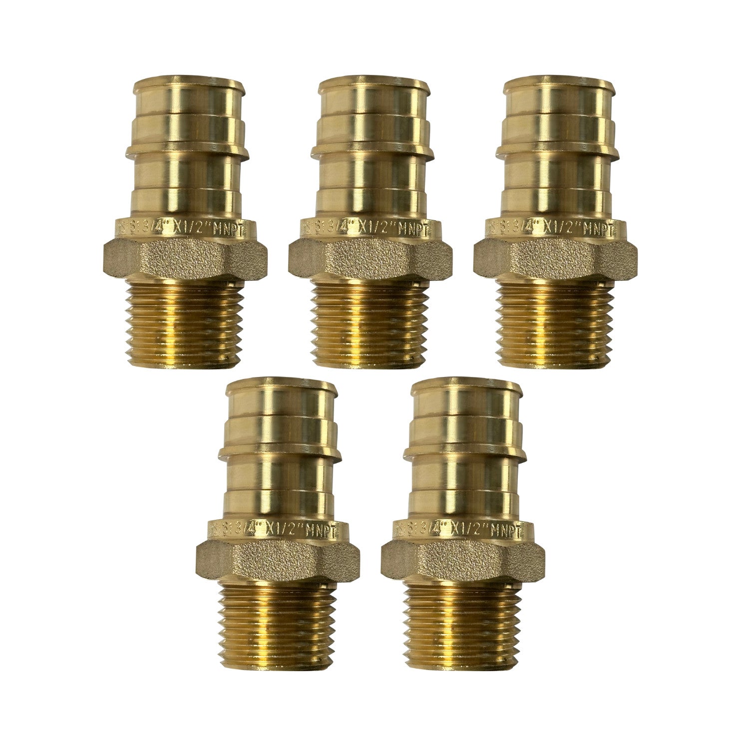 XFITTING 3/4" Pex A Male Adapter 5 Pack