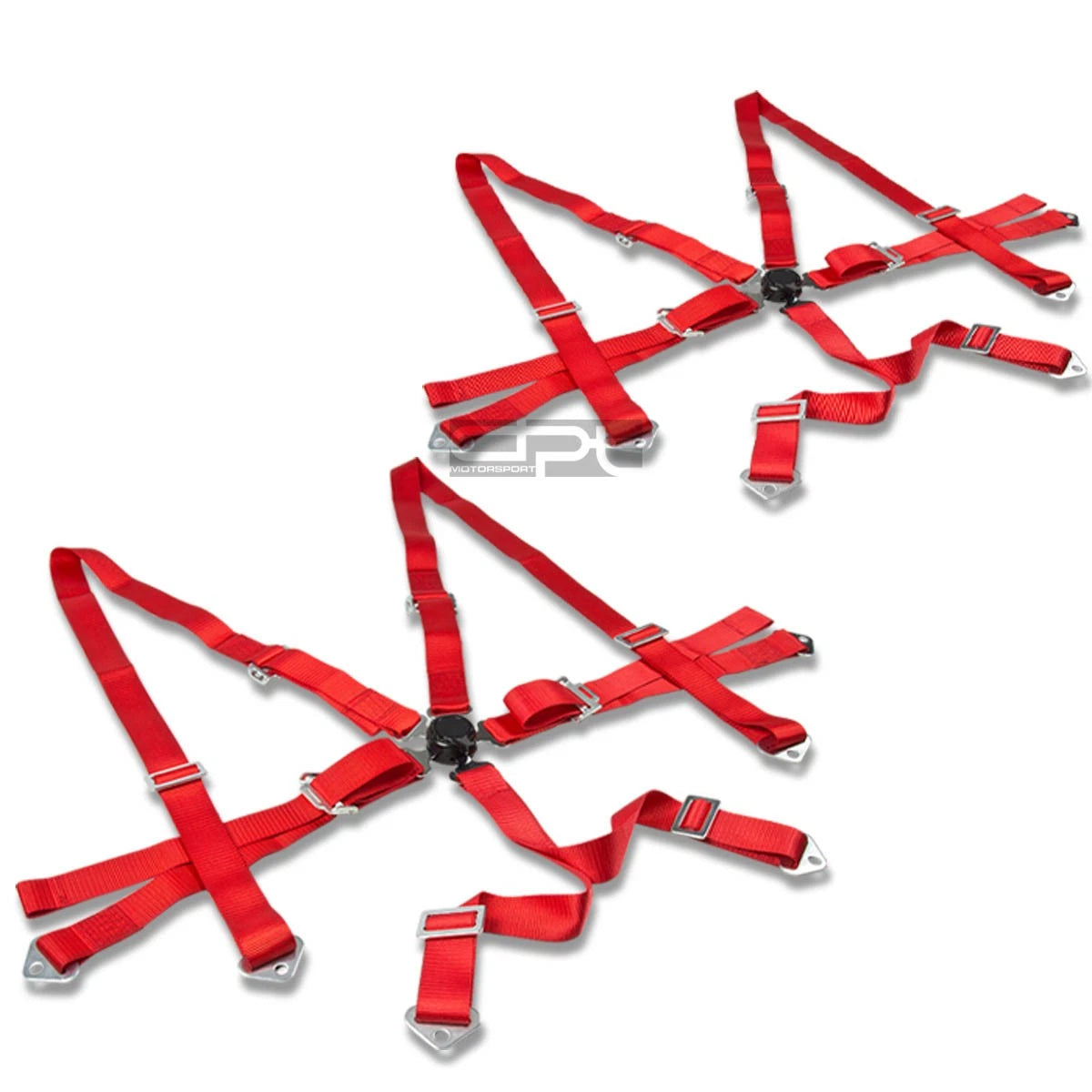 6-point 2" Red Nylon Strap Harness Safety | Built Supply Co