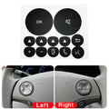 Button Repair Decal Interior Car Decoration Black Overlay With