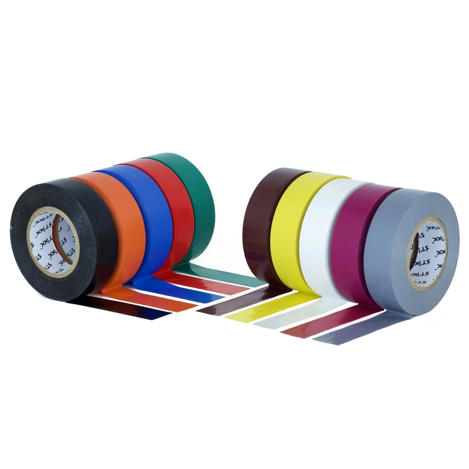 Stikk Multi Colored Electrical Tape (10 Pack) 3/4" Wide 66 Feet 20