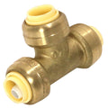 1 Pack  XFITTING 1/4" Push Fit Tee, 1/4" Push to Connect Tee
