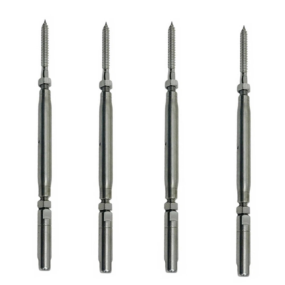 T316 Stainless Steel Push And Go Lag Turnbuckle For 3/16" Cable Wire