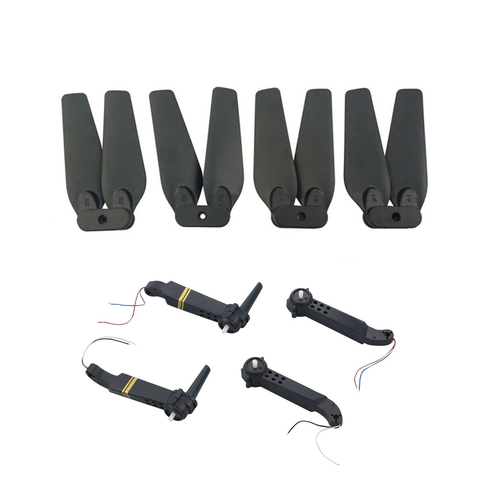 Original Front/rear R/l Axle Motor Arm+porpellers For Eachine E58