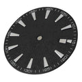 33.5mm Black+white Watch Dial Date Window @3 Fit For Nh35/nh35a Watch