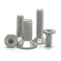 M3 FHCS Flat Head Cap Screw Allen Bolts Stainless Steel DIN 912 10pcs