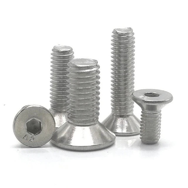 M3 FHCS Flat Head Cap Screw Allen Bolts Stainless Steel DIN 912 10pcs