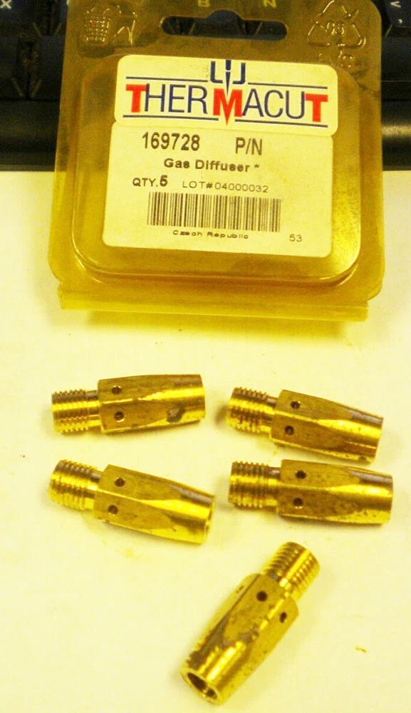 Mig Tip Gas Diffuser 169-728 2 Per Pk Thermacut Brand