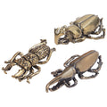 3 Insects Decorative Craft Statue Home Ornaments Animal Gifts Brass