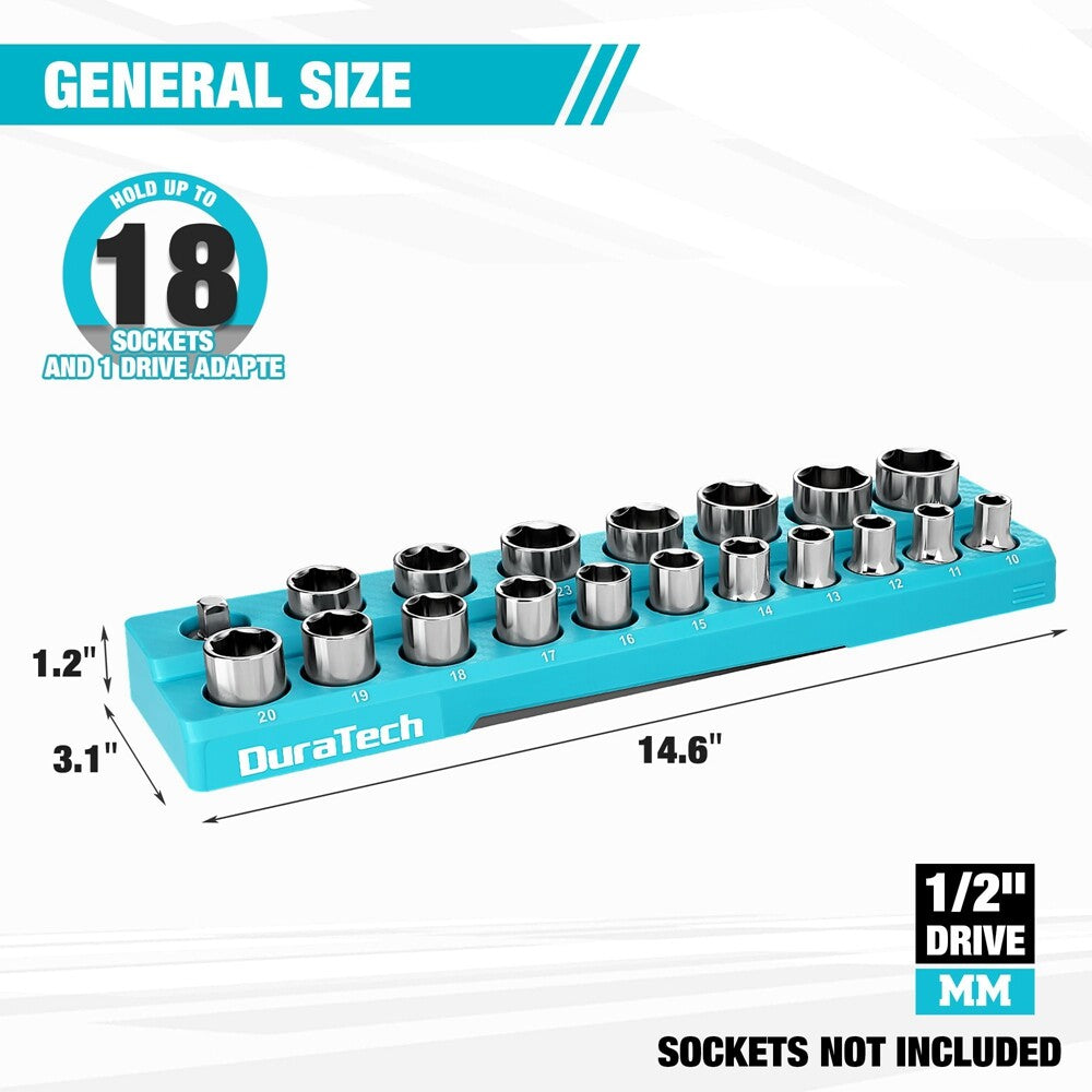DURATECH Magnetic Socket Organizer 18PCS by DURATECH