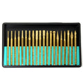 20pc Titanium Coated Diamond Burr Set Drill Bits by Unbranded