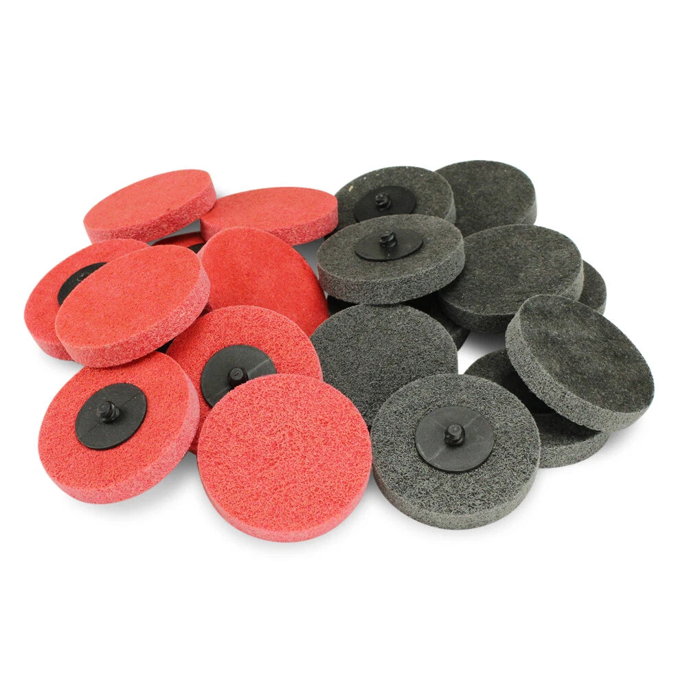 10 Pack - 3" Quick Change Surface Preparation Disc Non-Woven Die Grinder Pads