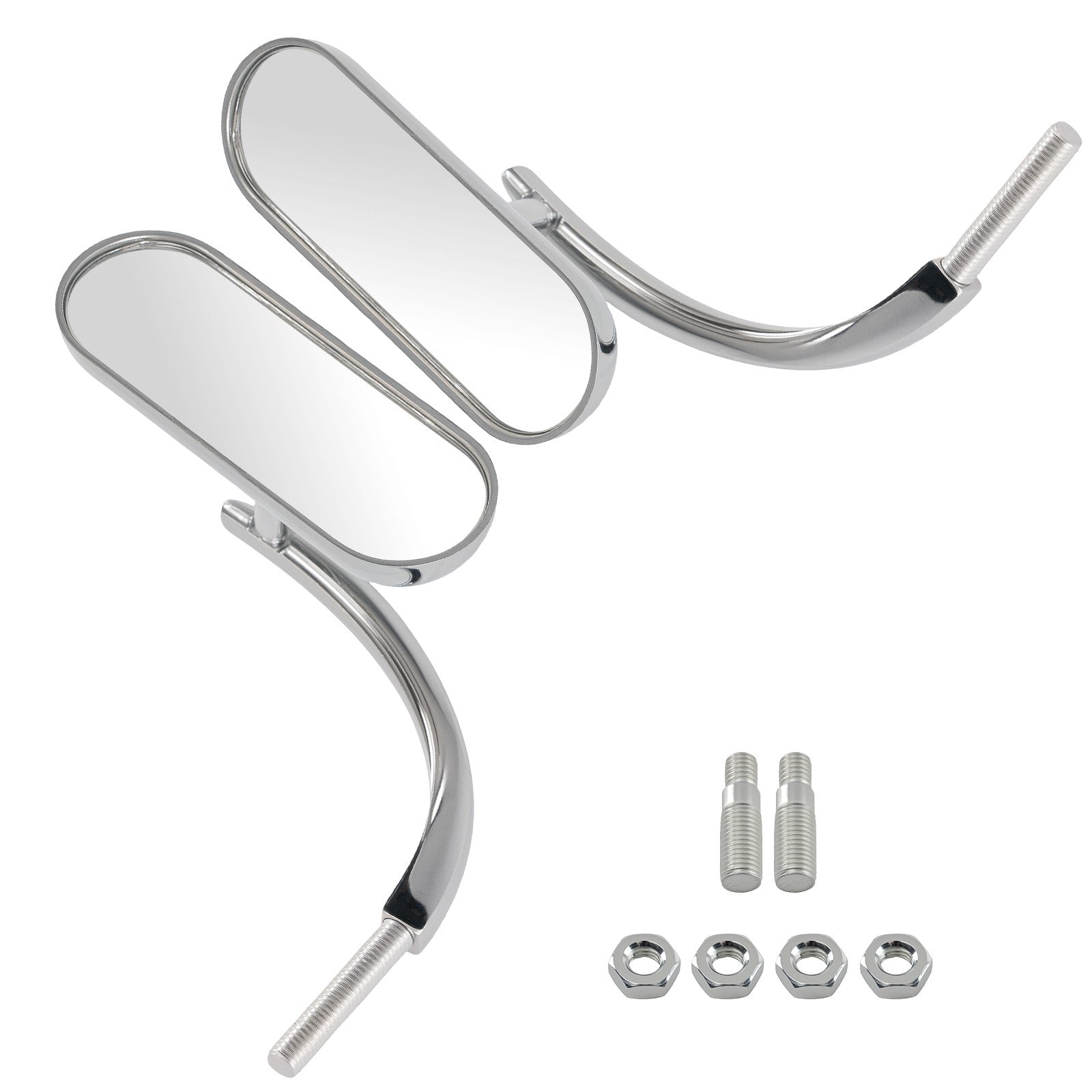 Chrome Rearview Mirrors for Yamaha Road Star/V Star/Virago/Vmax ABS