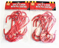 20 Red Pvc Coated Metal 5" S Hooks Plant Hangers Bungee Cord Ptc-57227
