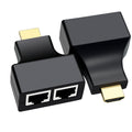 Rj45 Cat5e Cat6 Utp Lan Ethernet Extender Repeater 480i Up To 1080p