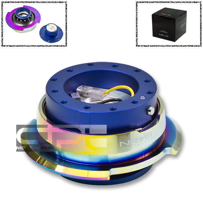 Nrg 6-hole Steering Wheel Blue/neo Chrome Gen-2.8 | Built Supply Co