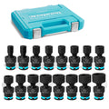 Duratech 3/8" Dr Swivel Socket Set Shallow Universal Impact Metric