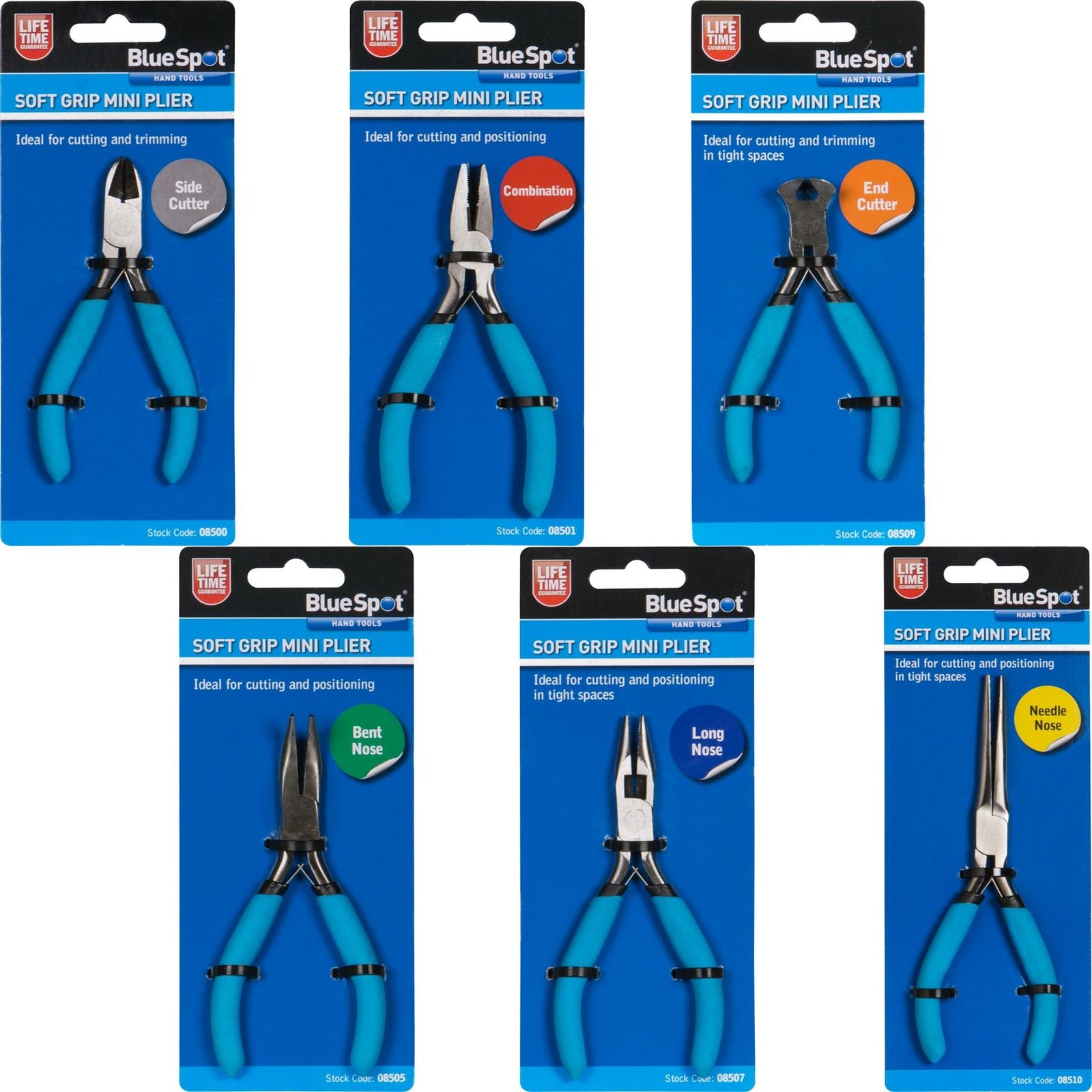 BlueSpot Jewellery Making Mini Pliers Extra Long Bent Nose by BlueSpot