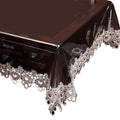 Clear Vinyl Tablecloth Eco Friendly Rectangle Design For Various