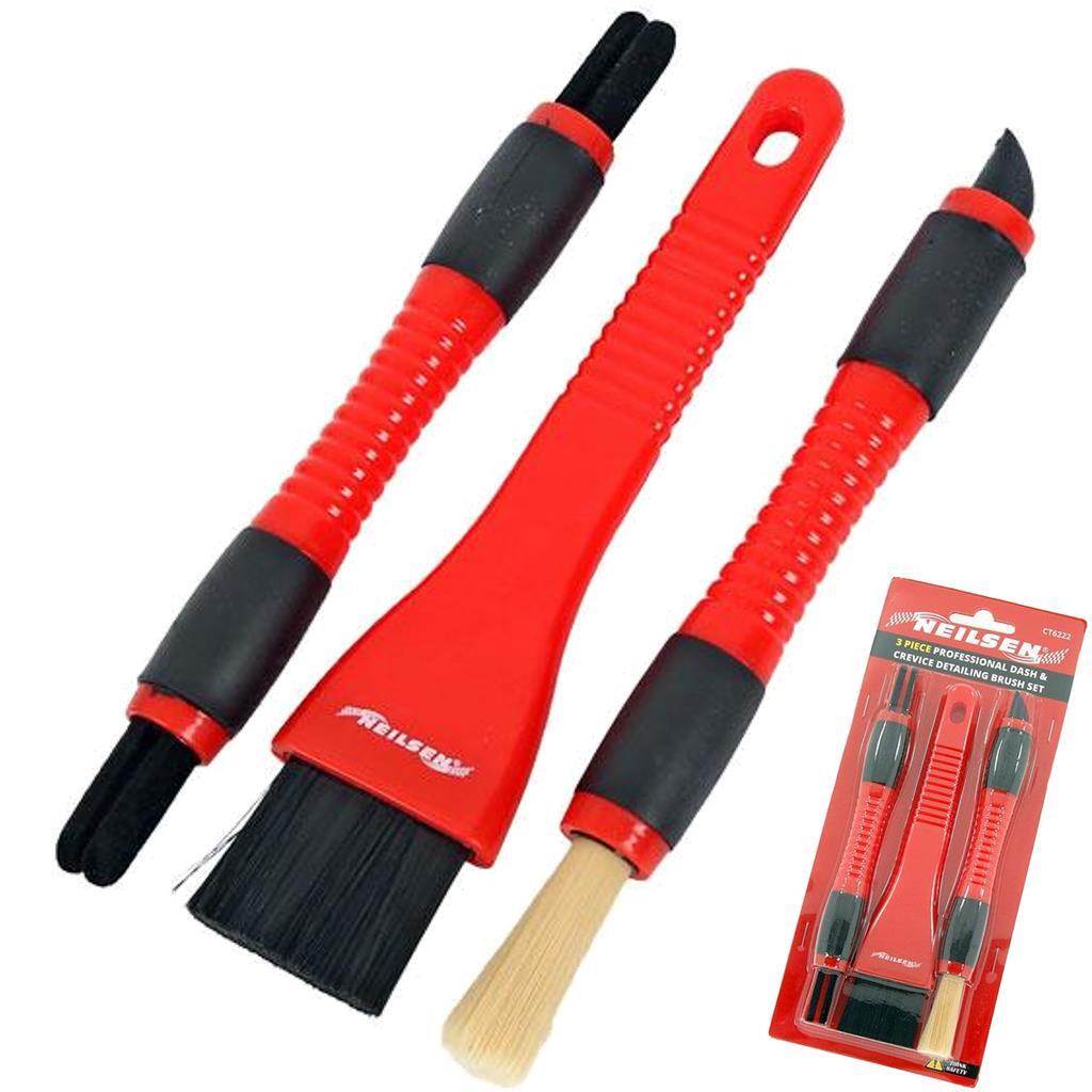 Neilsen 3pc Dashboard Cleaning Brush Set