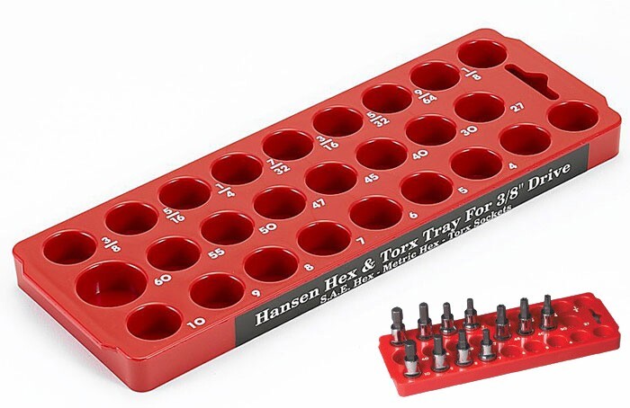 Hansen 3/8” Drive Torx & Hex Socket Organizer Tray