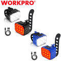 WORKPRO Bike Lights Ultra Bright 8+13 Mode Rechargeable Bicycle Light