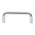 5 Pack Modern Wire Square 3" Chrome Kitchen Cabinet Pull Handle