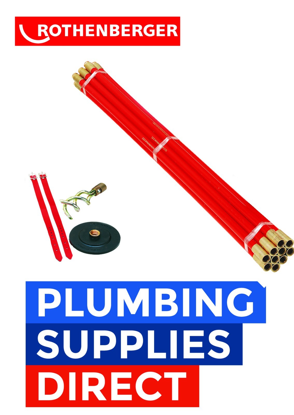 Rothenberger Polypropylene Drain Rods Set