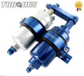 Blue Fuel Pump and Billet High Flow Filter Assembly Without Pump Fits