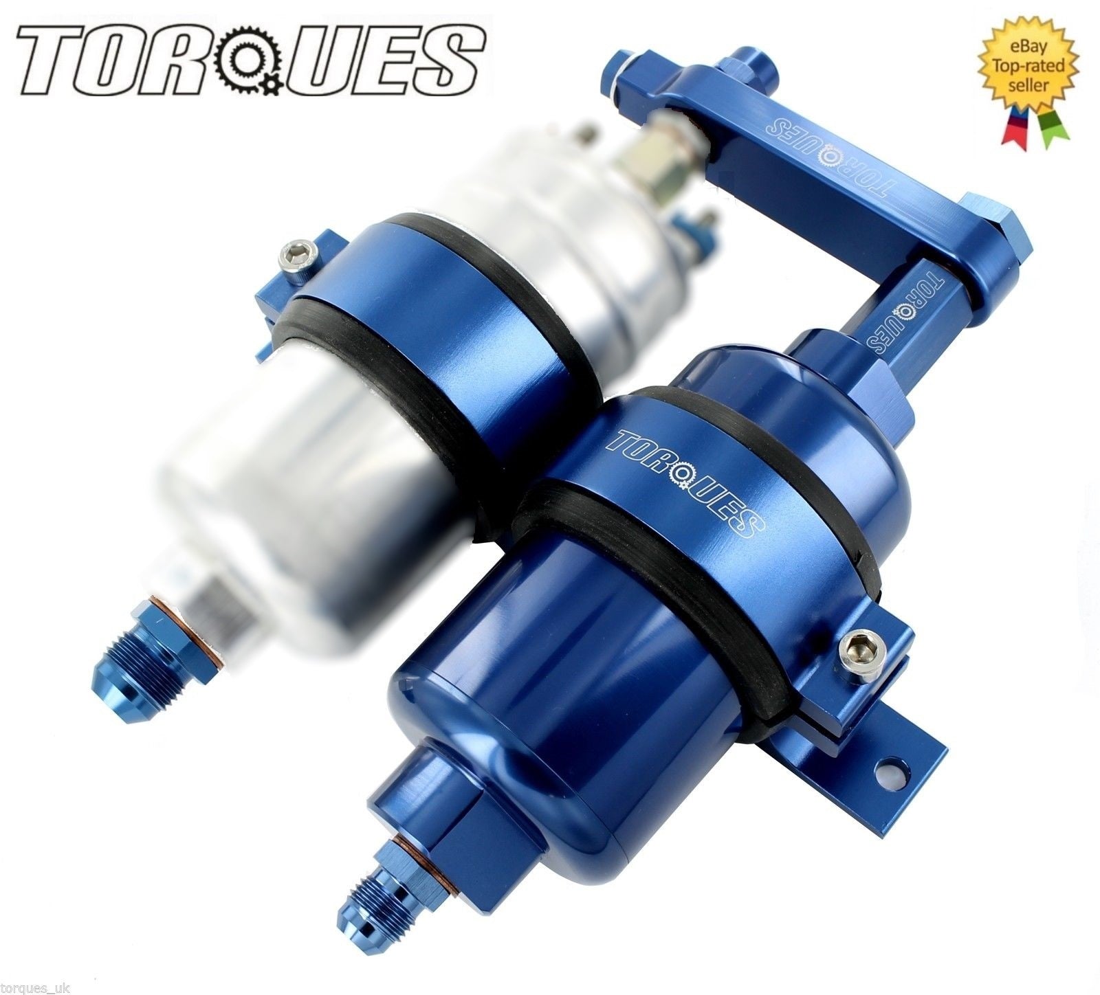 Blue Fuel Pump and Billet High Flow Filter Assembly Without Pump Fits