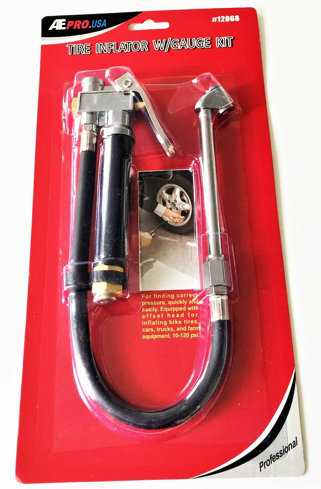 ATE Pro Dual Chuck Tire Inflator 10-120PSI