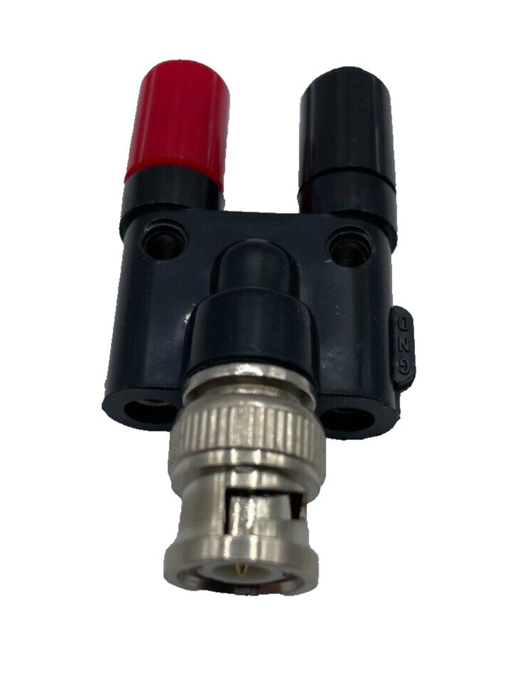 Bnc Male Plug to Dual 4MM Banana Female Jack Binding Post Adapter