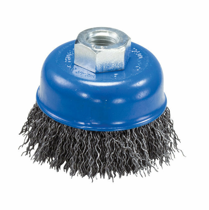2 Pack - 4" X 5/8"-11 Hub Carbon Steel Crimped Wire Cup Brush for