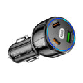 3 In 1 3 Port 90W Car Charger Pd 30W Qc3.0 Type C Cigarette Lighter
