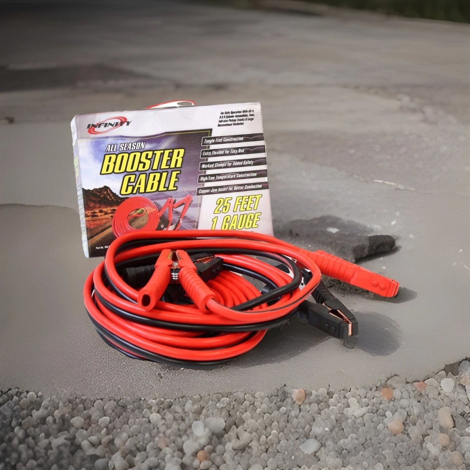 1 Gauge 25' Heavy Duty 1200amp Auto Truck Jumper Booster Jumping