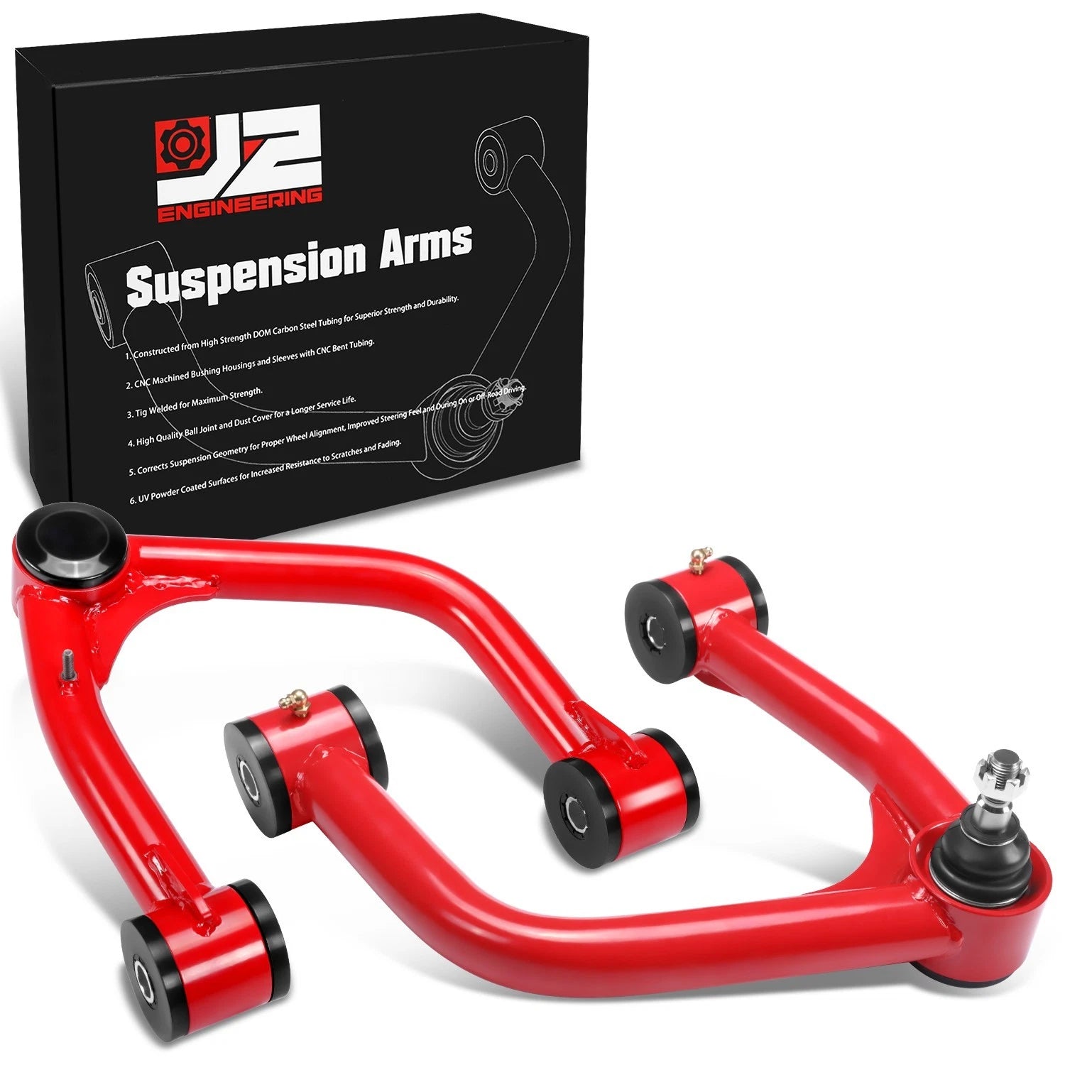 J2 For 07-22 Toyota Sequoia Tundra W 2-4" Lift Red | Built Supply Co