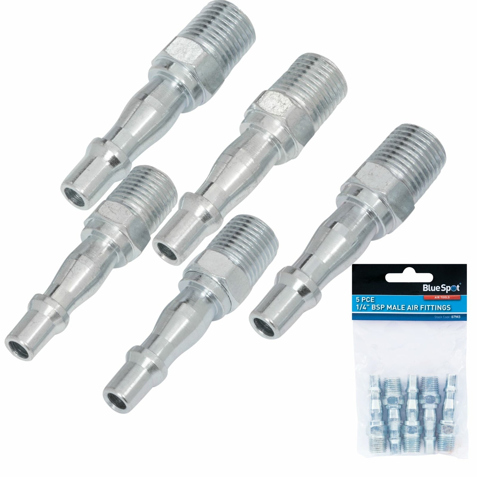 BlueSpot 5pc Air Line Fittings Hose Connector