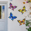 Garden Wall Decor Metal Animal Hanging Ornament Set Of 4 For Outdoor