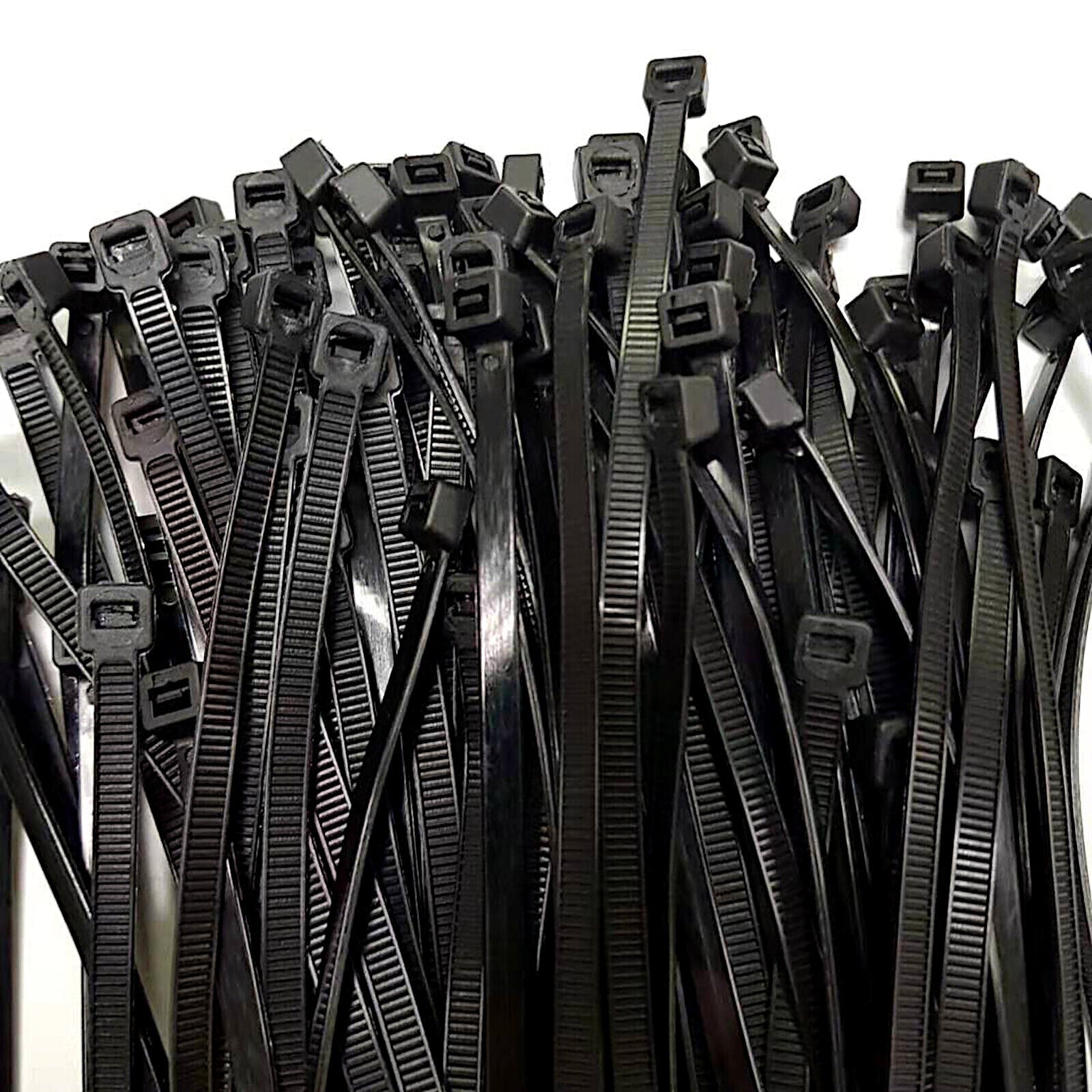100~6" BLACK CABLE ZIP TIES Heavy Duty UV Resistant UL 6/6 Nylon