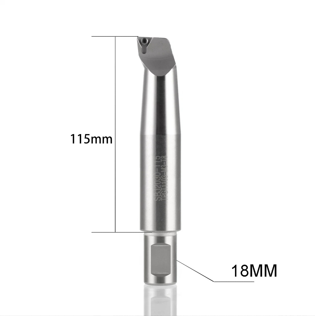 NEW 1PC 18MM SHANK INDEXABLE BORING BAR AND 1PC TBGH110304 CARBIDE INSERTS