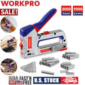 WORKPRO 4-in-1 Heavy Duty Staple Gun Kit Manual Brad Nailer w/4000