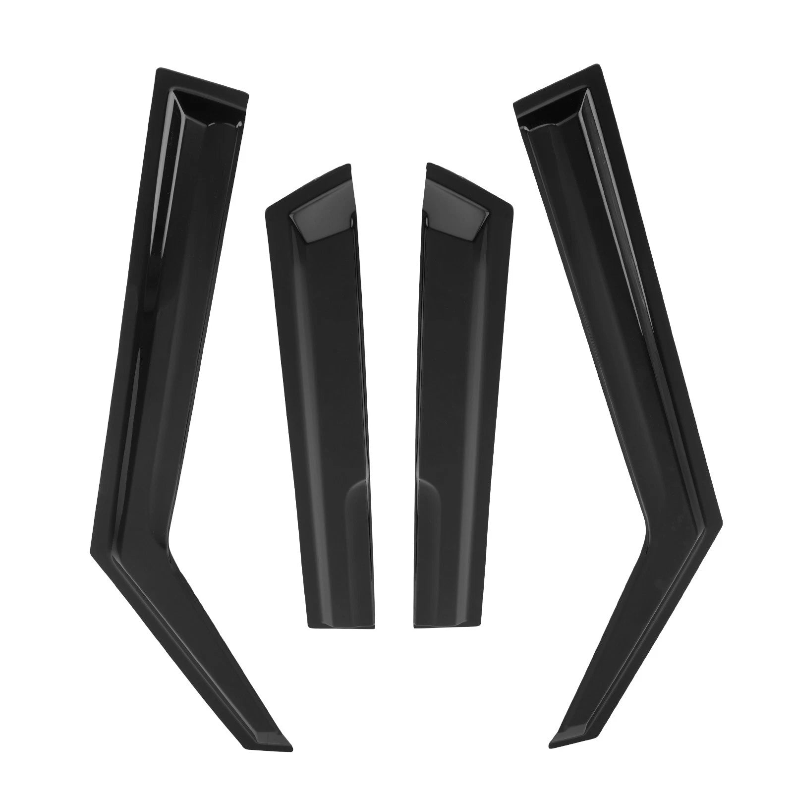 Front &amp; Rear Window Rain Guards for KIA SOUL 2020-2024 Black Outside Mount 4PCS