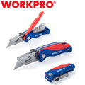 Workpro Folding Utility Knife Box Cutter Quick-change Blade W/ Extra