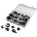 Set(52) Wire Cable Clamps 304 Stainless Steel Wiring Pipe Assortment