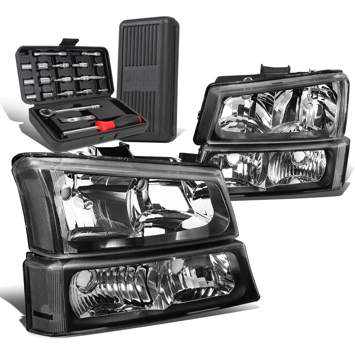 For 2003-2006 Chevy Silverado Black/clear Side | Built Supply Co