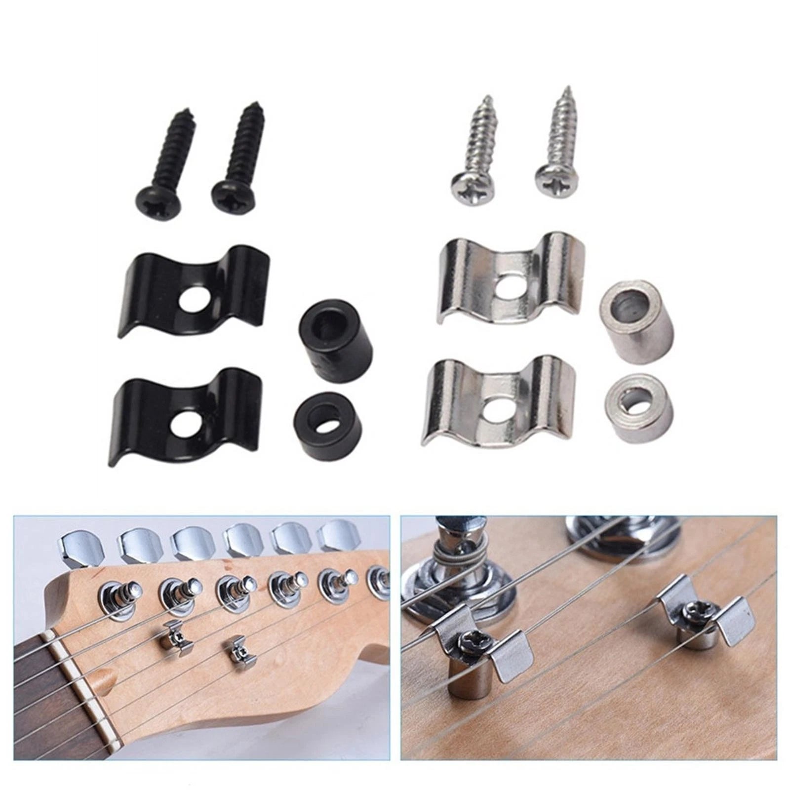 2 Set/ Guitar String Trees Retainer Guides For Guitar Bass With Screws