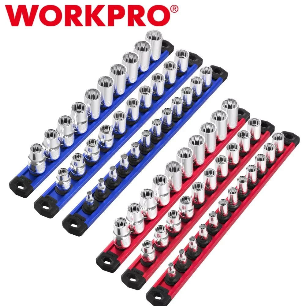 6-pack Magnetic Socket Organizer Set 1/4" 3/8" 1/2" Drive Socket