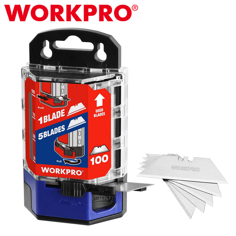 Workpro 100-Pack Utility Knife Blades Sk5 Utility Blades Replacement