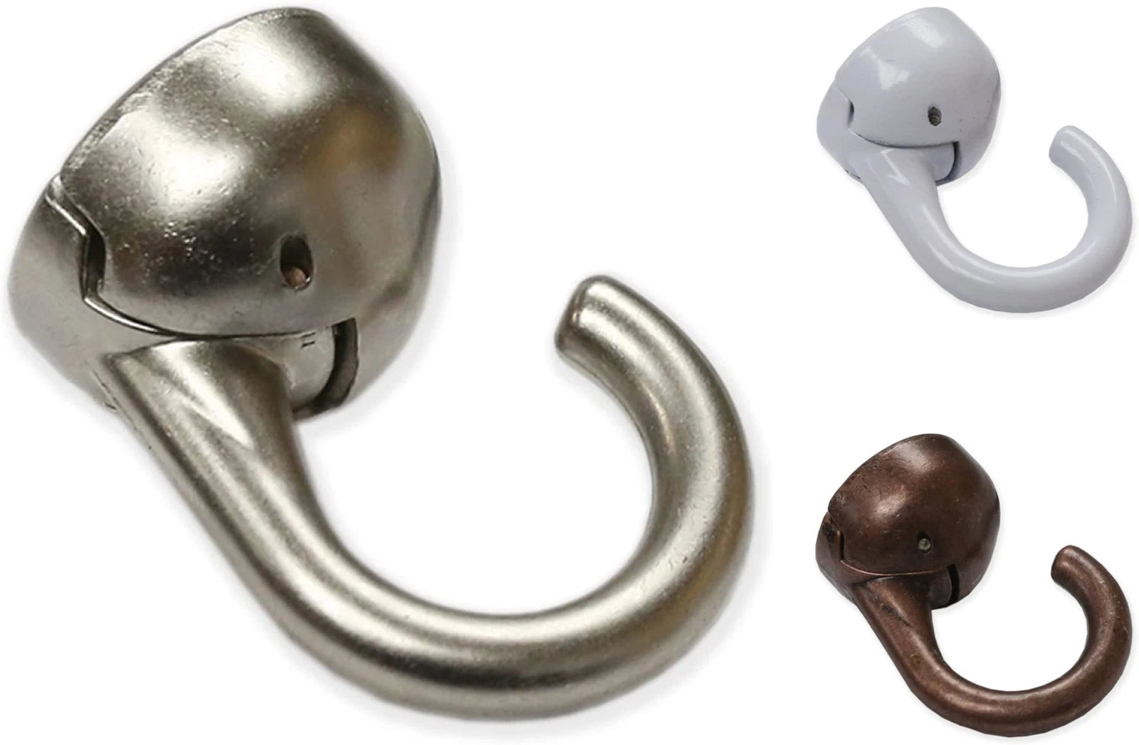 Large Elephant Ceiling Hook Hanger Nickel, White Or Bronze By Hangman