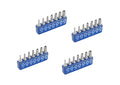 4 Sets: T10-T15-T20-T2<wbr/>5-T27-T30-T40H 7pc 25mm Tamperproof Star Torx Key Bits Set